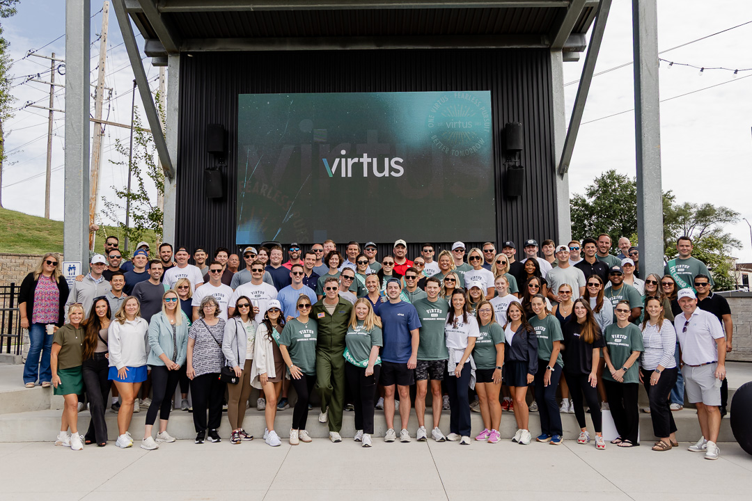 Virtus team gathered for a group photograph at Virtus Days.